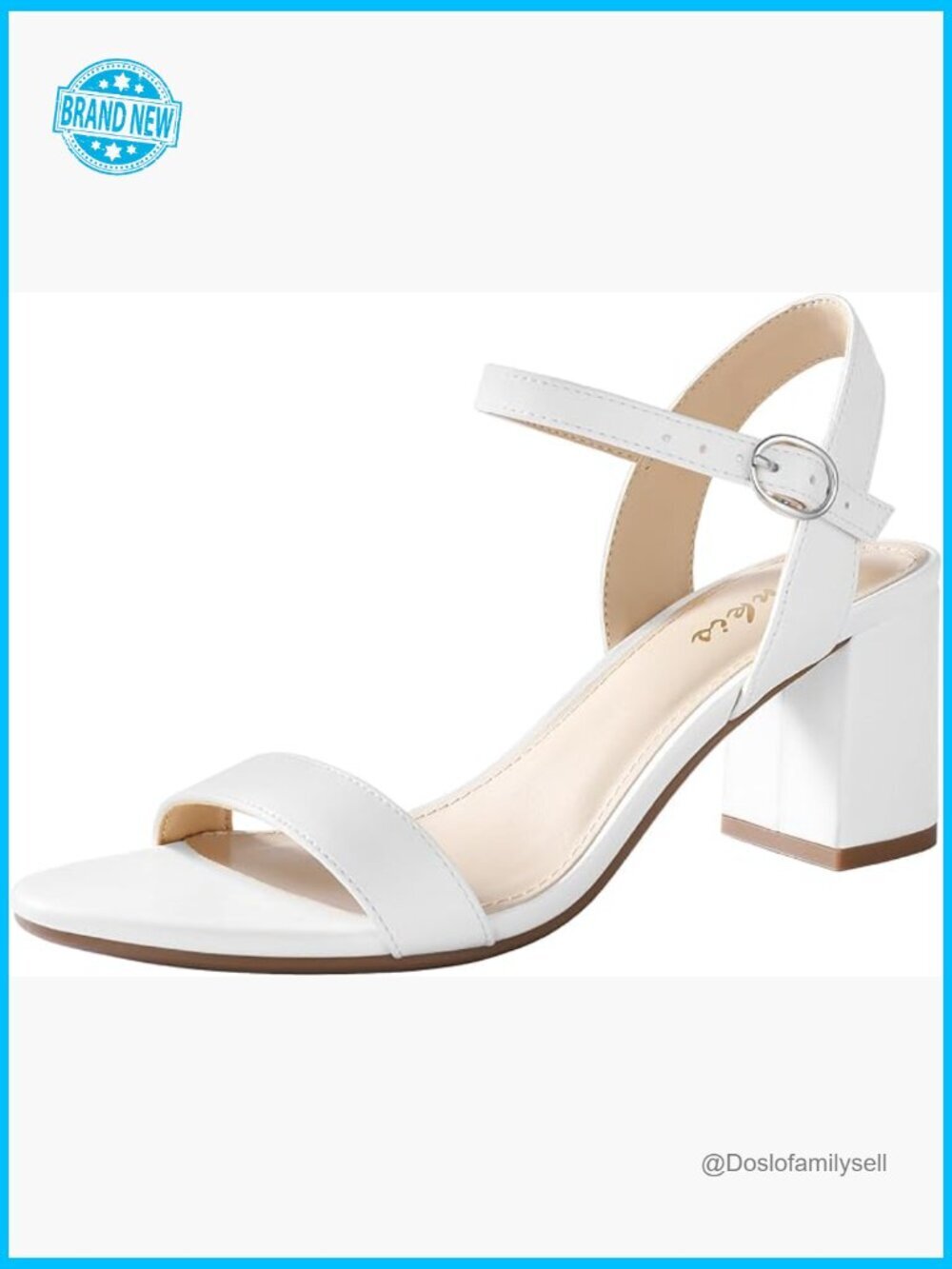 Chunky Block Heel Sandals with Ankle Strap, 2.5'' Heel, Dressy Casual